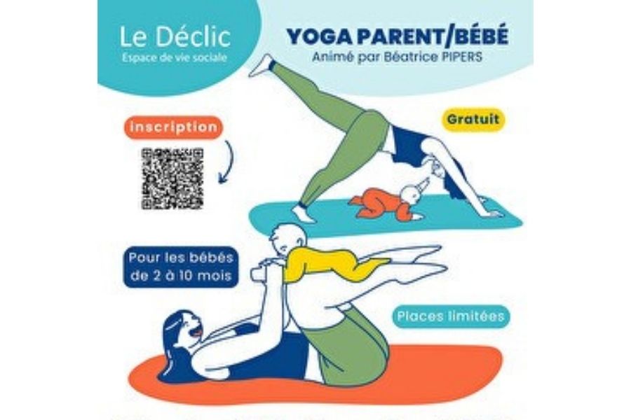 affiche yoga maman bébé déclic