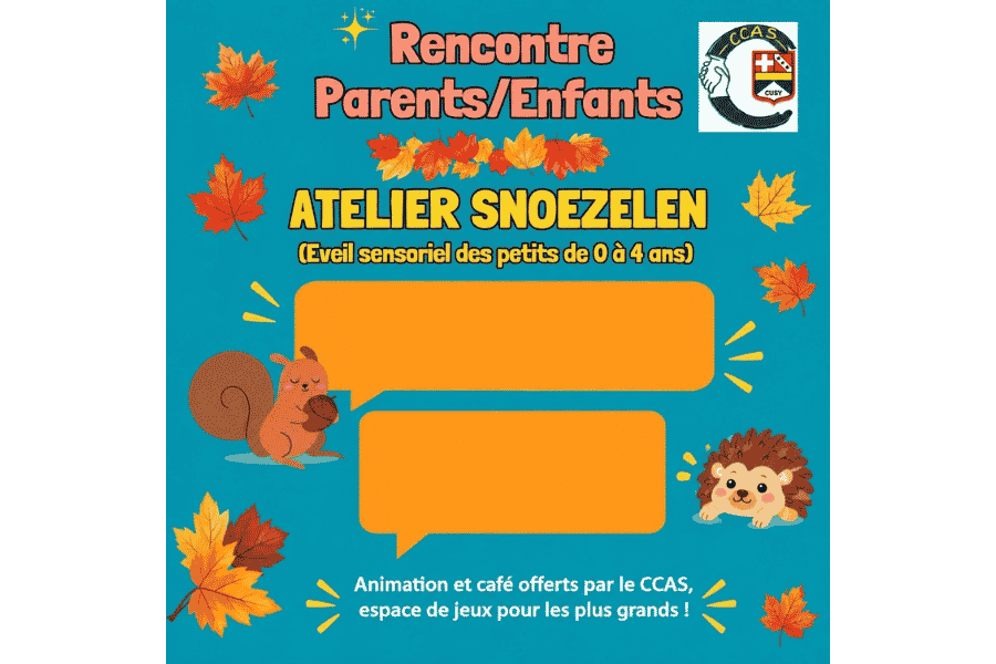 affiche snoezelen herisson automne