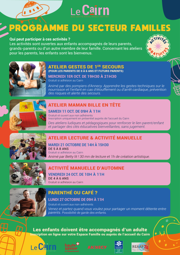 programme secteur famille Le Cairn