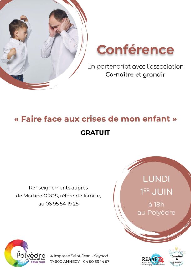 affiche parent enfant conférence crises