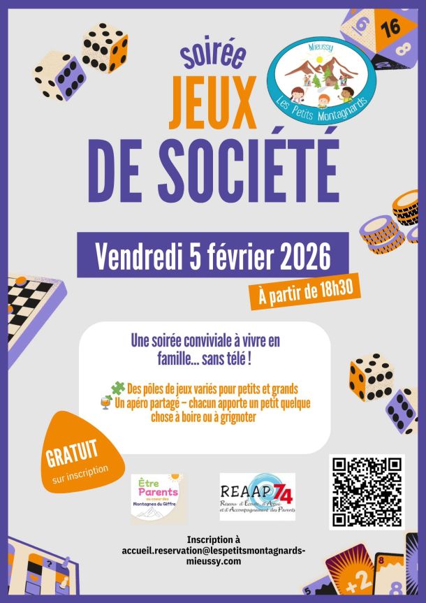 affiche soirée de jeux de société