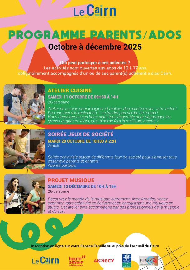 programme parents ados Le Cairn
