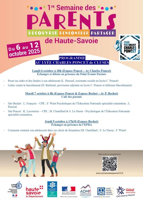 Semaine des parents lycée poncet Cluses