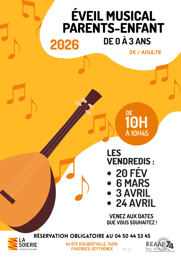 affiche eveil musical guitare