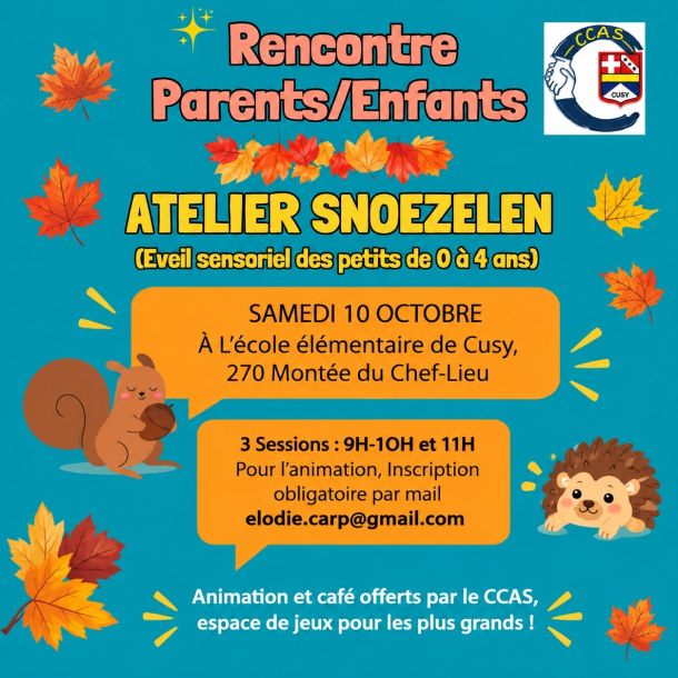 affiche snoezelen herisson automne