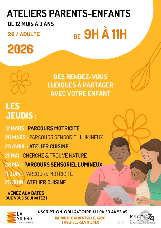 affiche atelier parents enfants famille